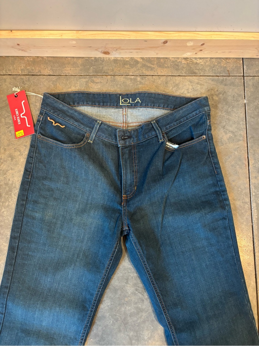 Kimes Ranch Lola Dark Wash Jeans with Frayed Hem - Picture 3 of 3